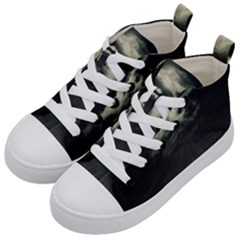 Dark Night Landscape Scene Kids  Mid-top Canvas Sneakers by dflcprintsclothing