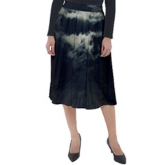 Dark Night Landscape Scene Classic Velour Midi Skirt  by dflcprintsclothing