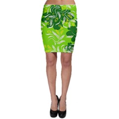 Folk Flowers Pattern Floral Surface Design Seamless Pattern Bodycon Skirt by Eskimos