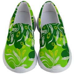 Folk Flowers Pattern Floral Surface Design Seamless Pattern Kids Lightweight Slip Ons