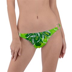 Folk Flowers Pattern Floral Surface Design Seamless Pattern Ring Detail Bikini Bottom