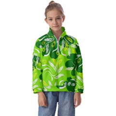 Folk Flowers Pattern Floral Surface Design Seamless Pattern Kids  Half Zip Hoodie by Eskimos