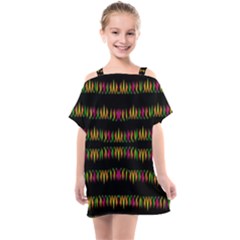 Candle Lights In Warm Cozy Festive Style Kids  One Piece Chiffon Dress by pepitasart