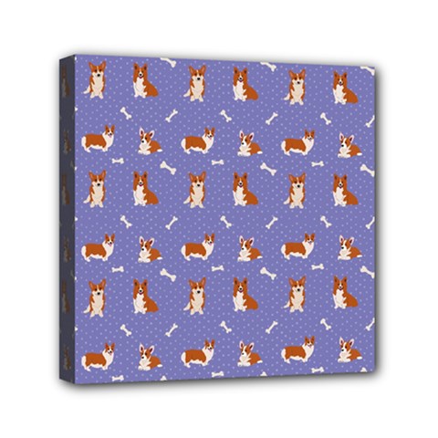 Cute Corgi Dogs Mini Canvas 6  X 6  (stretched) by SychEva