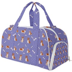 Cute Corgi Dogs Burner Gym Duffel Bag by SychEva