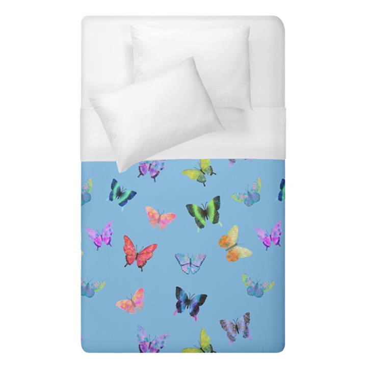 Multicolored Butterflies Whirl Duvet Cover (Single Size)