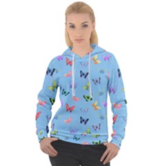 Multicolored Butterflies Whirl Women s Overhead Hoodie