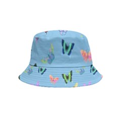 Multicolored Butterflies Whirl Inside Out Bucket Hat (kids) by SychEva