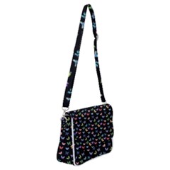 Bright And Beautiful Butterflies Shoulder Bag With Back Zipper by SychEva