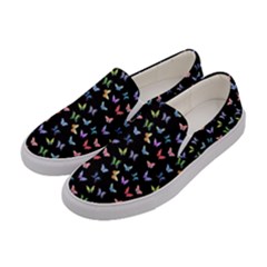 Bright And Beautiful Butterflies Women s Canvas Slip Ons by SychEva