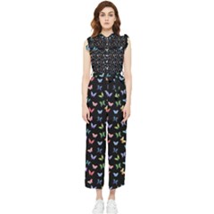 Bright And Beautiful Butterflies Women s Frill Top Jumpsuit by SychEva