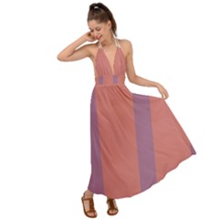 Pink Purple Power Backless Maxi Beach Dress by themeaniestore