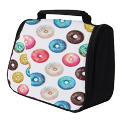 Delicious Multicolored Donuts On White Background Full Print Travel Pouch (small) by SychEva