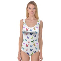 Cute Bright Butterflies Hover In The Air Princess Tank Leotard  by SychEva