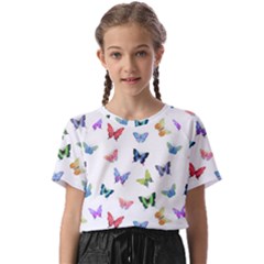 Cute Bright Butterflies Hover In The Air Kids  Basic Tee by SychEva
