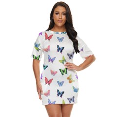 Cute Bright Butterflies Hover In The Air Just Threw It On Dress by SychEva