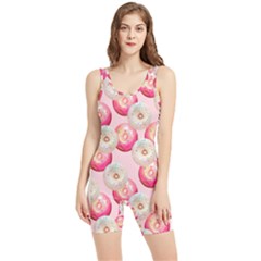 Pink And White Donuts Women s Wrestling Singlet by SychEva
