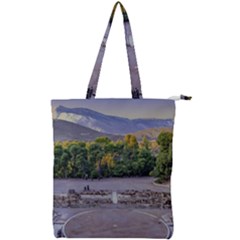 Epidaurus Theater, Peloponnesse, Greece Double Zip Up Tote Bag