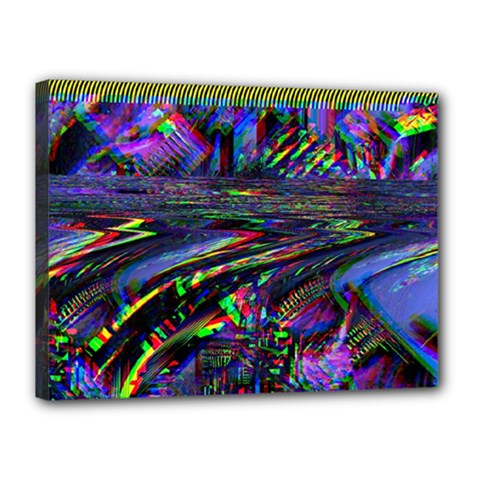 Unadjusted Tv Screen Canvas 16  X 12  (stretched) by MRNStudios