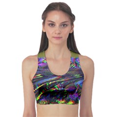 Unadjusted Tv Screen Sports Bra by MRNStudios