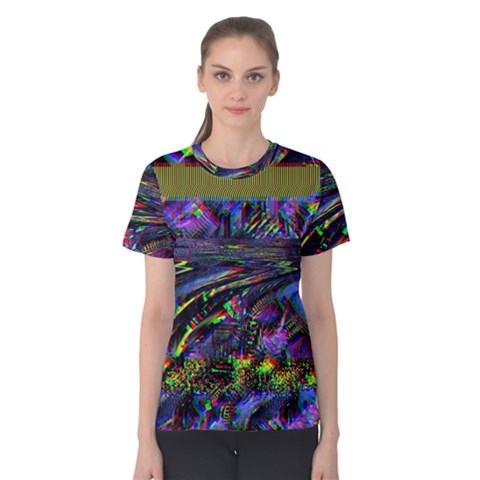 Unadjusted Tv Screen Women s Cotton Tee by MRNStudios