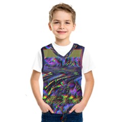 Unadjusted Tv Screen Kids  Basketball Tank Top by MRNStudios