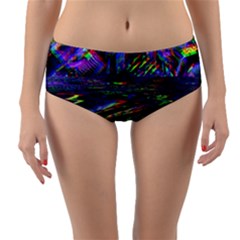 Unadjusted Tv Screen Reversible Mid-waist Bikini Bottoms by MRNStudios