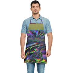 Unadjusted Tv Screen Kitchen Apron by MRNStudios