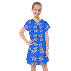 Powder Blue Tangs Kids  Drop Waist Dress by SeaworthyClothing