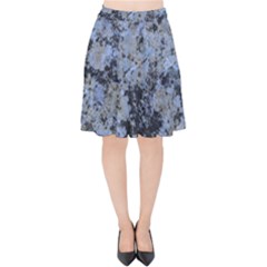 Marble Texture Top View Velvet High Waist Skirt by dflcprintsclothing