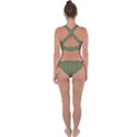 Green Garden Fence Cross Back Hipster Bikini Set View2