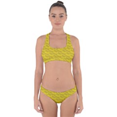 Yellow Link Cross Back Hipster Bikini Set by themeaniestore