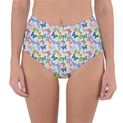 Beautiful Bright Butterflies Are Flying Reversible High-waist Bikini Bottoms by SychEva