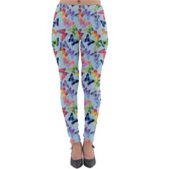 Beautiful Bright Butterflies Are Flying Lightweight Velour Leggings by SychEva