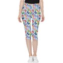 Beautiful Bright Butterflies Are Flying Inside Out Lightweight Velour Capri Leggings  View1