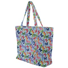 Beautiful Bright Butterflies Are Flying Zip Up Canvas Bag by SychEva