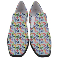 Beautiful Bright Butterflies Are Flying Women Slip On Heel Loafers by SychEva