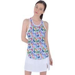 Beautiful Bright Butterflies Are Flying Racer Back Mesh Tank Top by SychEva