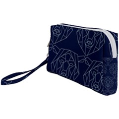 Polygonal Bear Pattern Design Wristlet Pouch Bag (Small)