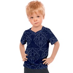 Polygonal Bear Pattern Design Kids  Sports Tee