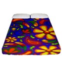 Gay Pride Rainbow Floral Paisley Fitted Sheet (King Size) View1