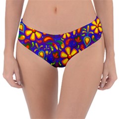 Gay Pride Rainbow Floral Paisley Reversible Classic Bikini Bottoms by VernenInk