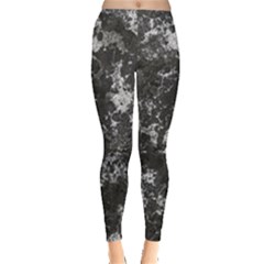 Dark Marble Camouflage Texture Print Leggings  by dflcprintsclothing