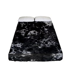 Dark Marble Camouflage Texture Print Fitted Sheet (full/ Double Size) by dflcprintsclothing