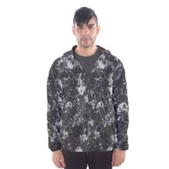 Dark Marble Camouflage Texture Print Men s Hooded Windbreaker by dflcprintsclothing