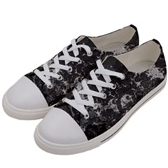 Dark Marble Camouflage Texture Print Men s Low Top Canvas Sneakers by dflcprintsclothing