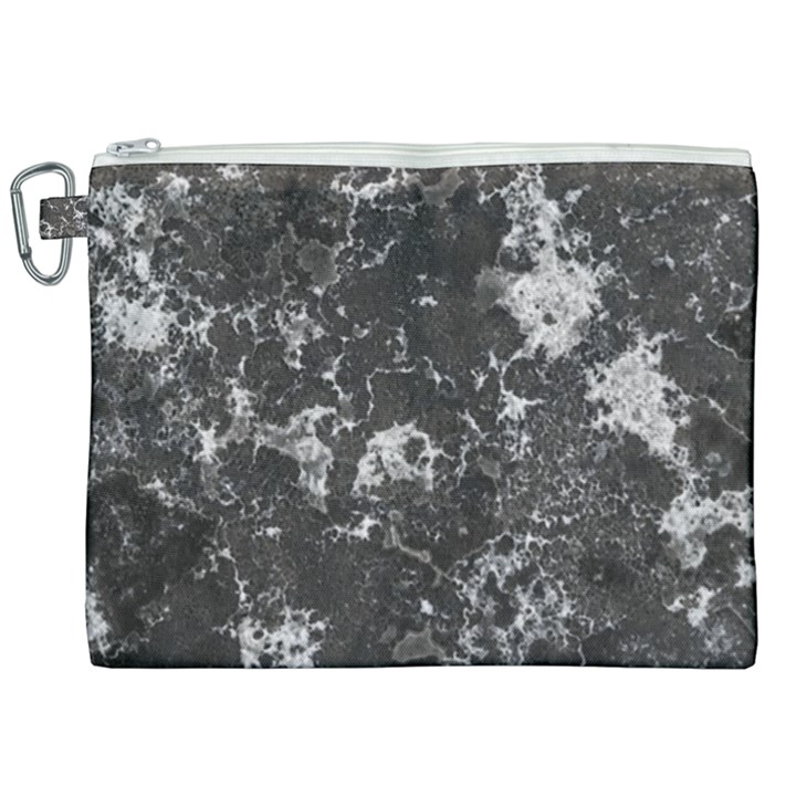 Dark Marble Camouflage Texture Print Canvas Cosmetic Bag (XXL)