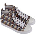 Long Skulls Women s Mid-Top Canvas Sneakers View3