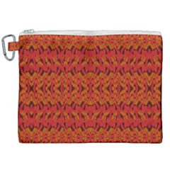Red Pattern Canvas Cosmetic Bag (xxl) by Sparkle
