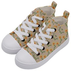 Flowers Pattern Kids  Mid-top Canvas Sneakers by Sparkle